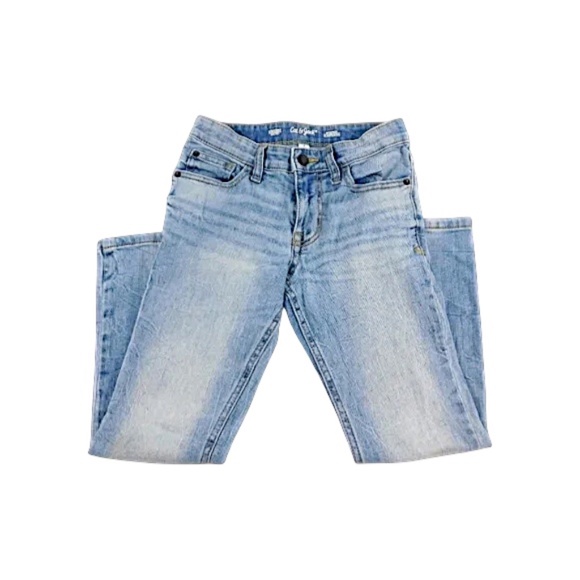 Cat & Jack Kids Straight Stretch Jeans | Size 8 Blue Denim - Picture 1 of 4